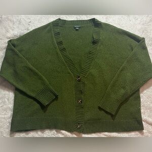 Wild Fable Green Button-Up Sweater